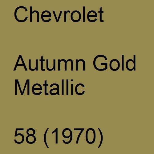 Chevrolet, Autumn Gold Metallic, 58 (1970).